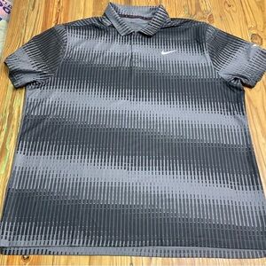 Nike Dri-FIT ADV TW Tiger Woods Men's Golf Polo Grey Black XXL 2XL DN2237-068